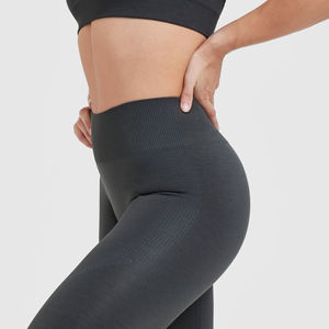 Venta directa de fábrica, mallas de gimnasio de cintura alta para mujer, mallas de Yoga de cintura elástica hechas de nailon de punto para deporte de Fitness de verano - Product Image 6