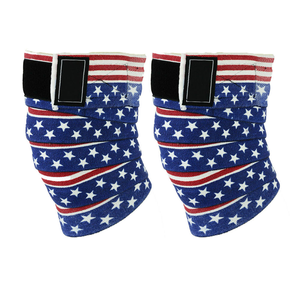 Top Selling <b>compression</b> workout gym accessories Rubber Logo Weight Lifting Bandage Straps <b>Sleeves</b> Powerlifting Gym <b>Knee</b> Wrap - Product Image 6