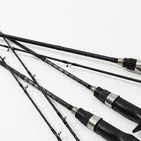 1,9m Vollcarbon-Baitcasting-Rute 2-teilig Schnelle Aktion Hohe Leistung Boot-Jigging Salzwasser-Angeln Meerbarsch Schnapper-Angeln