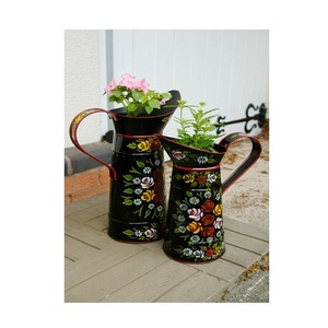 hot selling Garden Flower Pot Holder Potted Stand Mounted Balcony <b>Plant</b> black color <b>Basket</b> Metal Fence Hanging Planter - Product Image 6