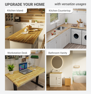 Bền keo gỗ bàn <span class=keywords><strong>butcher</strong></span> khối cho phòng tắm vanities & Máy tính để bàn truyền thống thanh lịch nhà bếp giá cả cạnh tranh - Product Image 5