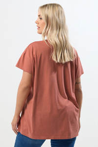 T-shirt imprimé écologique pour femmes, motif Mandala, couleur orange, Choose Happiness, style décontracté, été - Product Image 3