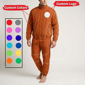 Conjunto Deportivo de Dos Piezas, Estilo Informal, Holgado, Chaqueta Cortavientos y Pantalones, Ropa Deportiva de Nailon, Estilo Urbano - Product Image 4