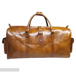 Handmade Moroccan Genuine Leather <b>Duffel</b> <b>Bag</b>-Vintage Weekender Travel <b>Bag</b> with Zipper Closure Large Capacity for Men & Women - Product Image 1