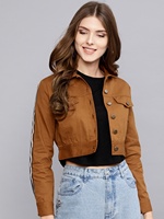 Veste Courte en Jean Décontractée pour Femme Adulte Hiver 2022 Tendance, en Coton Respirant, Tricotée, Écologique, Coupe-Vent, Teinte Unie, Technique