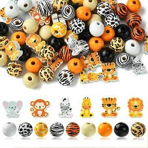 100Pcs <b>Wooden</b> Round <b>Heart</b>-Shaped Colored Beads Customizable Handmade Indian Home Decor Easter Baptism Modern Design - Product Image 3