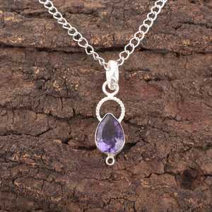 Colgante de Plata de Ley con Gema de Rubelita Hecha a Mano, Certificado IGI, Calidad Superior, Joyería Elegante para Mujer, Regalo - Product Image 3