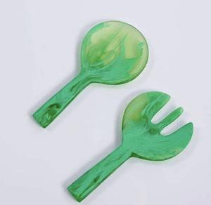 Ensemble de cuillères en résine faites à la main, luxe moderne, pour servir les salades, vaisselle écologique, meilleure cuillère en résine et meilleur prix - Product Image 1