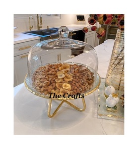 Soporte para Pastel de Diseño Moderno, Soporte Redondo Dorado Pulido con Tapa para Pastel, para Uso en el Hogar, Hoteles y Restaurantes - Product Image 2