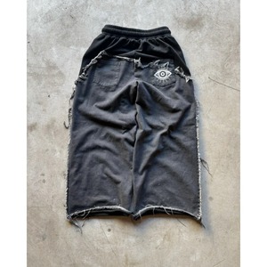 กางเกงฮาราจูกุขายาวสำหรับผู้ชาย, กางเกงขากว้างแนวสตรีทเอวยางยืดมีรอยขาดพร้อมเชือกรูดสไตล์ซัก Y2K - Product Image 2