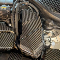 Pour BMW F90 M5 CS : Cache-borne de batterie et garniture de compartiment d'unité de commande moteur (ECU) en fibre de carbone préimprégnée 2017-2023