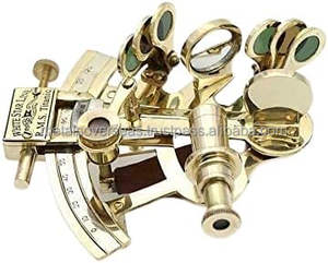 เครื่องมือนำทางอะสโตรลาเบทองเหลืองแท้ทรงเซกซ์แทนท์ ของตกแต่งสไตล์วินเทจสำหรับการตกแต่งธีมทางทะเล - Product Image 2