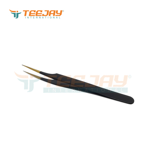 Pinzas de Aislamiento de Pestañas Ultra Finas y Ligeras de Acero Alemán con Punta Dorada para Separación de Extensiones de Pestañas - Product Image 4