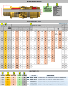 Prensaestopas de doble compresión de latón para entrada de cable de alto rendimiento en paneles de control exteriores disponibles a precio de exportación - Product Image 3