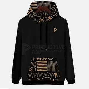 Sweatshirts à capuche chauds d'hiver pour hommes en coton et polyester avec logo personnalisé à vendre style de rue décontracté à motif de lettres - Product Image 1