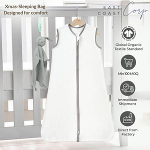 Navidad bebé durmiendo TOG 0,5 saco de dormir de algodón orgánico suave ideal para clima cálido bebés y niños pequeños diseño festivo - Product Image 3