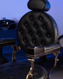 Sillón de Barbería Comercial Tradicional con Asiento de Cuero, Bomba Hidráulica, Base Ajustable en Altura, Muebles de Salón, 5 Unidades para Salón de Belleza/Hotel - Product Image 2