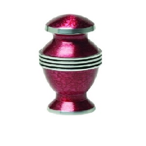 High Quality Brass Cremation <b>Keepsake</b> Urns With Gold Band And Green Color Finished Metal Funeral Urns For Human <b>Ashes</b> - Product Image 3