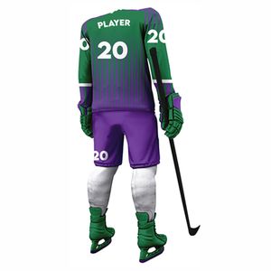 Uniforme de hockey sobre hielo impreso por sublimación personalizado, uniforme de hockey sobre hielo totalmente transpirable y estirable para su equipo - Product Image 3