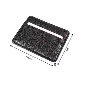 Durable Slim Vintage <b>Leather</b> RFID Protected Open Card Holder <b>Wallet</b> Lightweight Structure Secure Organization Stylish Finish <b>Men</b> - Product Image 5