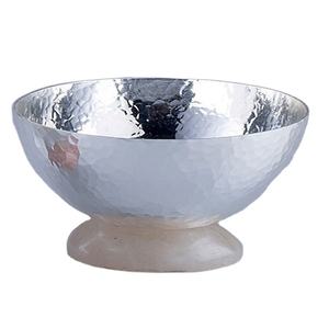 Bol de service impressionnant ustensiles de cuisine maison hôtel Restaurant Fruits secs Dates bols de service couleur argent bol de service en aluminium et en résine - Product Image 1