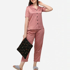 Soft Cotton Breathable <b>Lounge</b> Set Comfortable Relaxed Fit Premium Quality Daily Comfort <b>Women</b> <b>Sleeping</b> Suit - Product Image 2