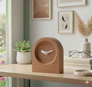 The CRAFT EXIM Luxury Natural Marble Art Deco Quartz Battery Operated <b>Desk</b> <b>Clock</b> Handcrafted Home Office Timepiece Decor - Product Image 2