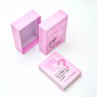 Jeu de cartes éco-responsable personnalisé pour adultes - Jeu de société familial avec défis et boissons, design sur mesure