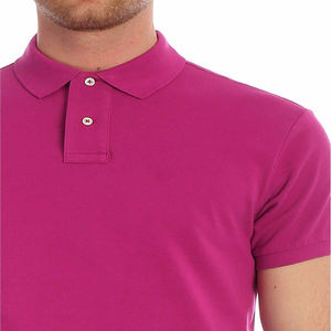 Coupe ajustée 100% coton pour hommes de qualité supérieure pour T-shirts polo Tissu tricoté à motif solide respirant - Product Image 4