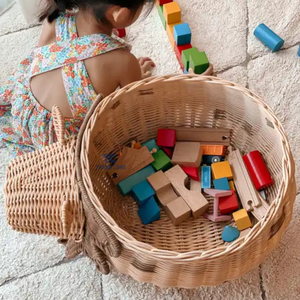 Proveedor de Vietnam, cesta de almacenamiento para taburete de ratán Natural para guardería de bebé, cesta de setas de ratán de tendencia caliente, habitación de bebé - Product Image 5