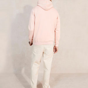 Sweat à capuche en relief à manches longues pour hommes confortable 100% coton hiver teint en tissu usé de haute qualité avec logo personnalisable - Product Image 2