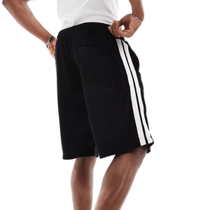 Vêtements décontractés d'été avec logo brodé sur mesure Shorts pour hommes avec cordons imprimés personnalisés Short de jogging en éponge pour hommes - Product Image 3