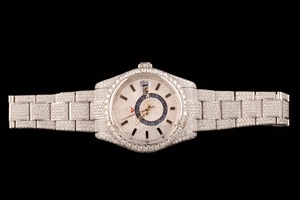 นาฬิกาควอตซ์อัตโนมัติประดับเพชรธรรมชาติสำหรับผู้ชาย - Product Image 4