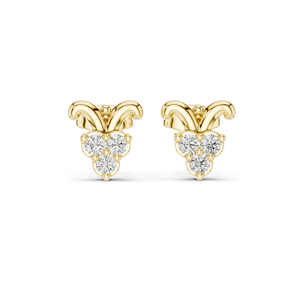 Pendientes de Diamante de Laboratorio en Forma de Corazón de 0.3 CT para Mujer, Claridad VVS-VS EF, Oro de 18KT, 14KT, 10KT y Plata 925, Oro Rosa, Amarillo - Product Image 3