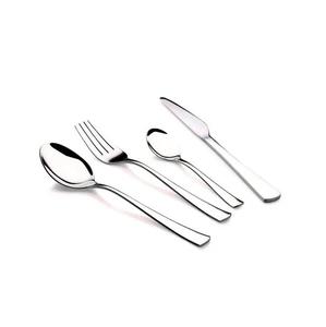 Juego de cubiertos de metal plateado de diseño increíble con mango creativo simple para juegos de cubiertos de comida de hoteles y restaurantes - Product Image 4