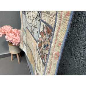 Turkish Vintage Rug 2.3x4.6 ft, <b>Red</b> Southwestern <b>Wool</b> Rug - Product Image 3