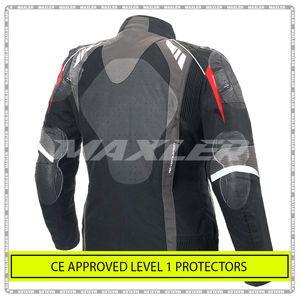 Veste de moto en textile imperméable pour homme, homologuée CE, respirante avec doublure amovible, veste en textile imperméable pour homme - Product Image 3