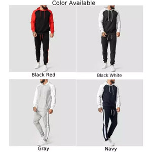 Chándal sólido para hombre 2024, trajes de invierno, conjunto informal de 2 piezas, jersey con capucha y pantalón de chándal, traje para correr - Product Image 4
