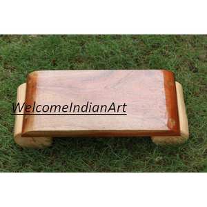 Chowki ขนาดเล็กทำด้วยมือของชาวอินเดียผลิตภัณฑ์ที่ทำจากไม้ - Product Image 2