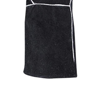 Guantes de soldadura de cuero dividido de vaca de alta calidad, guantes de trabajo de seguridad resistentes al calor aislados, tela protectora para alta - Product Image 4