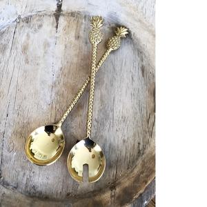 Cubiertos de metal elegantes recién llegados en nuevo estilo último servidor de ensalada conjunto en venta al por mayor Servidor de ensalada de acero inoxidable cuchara y tenedor - Product Image 6