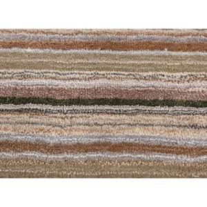 Basis Beige & <b>Brown</b> Striped Hand Loom <b>Wool</b> & Viscose Rug for Home Use-Hwv-13005 - Product Image 3