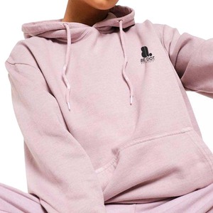 สเวตเชิ้ตโอเวอร์ไซส์ของผู้หญิงผ้าโพลีเอสเตอร์ผ้าฝ้ายโพลีเอสเตอร์ลวดลายสีทึบสำหรับฤดูหนาวแบบวินเทจซีดจาง - Product Image 4