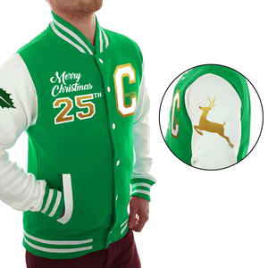 OEM Customised <b>Men's</b> High Quality Varsity <b>Baseball</b> Bomber <b>Jacket</b> Classic Winter Knitted Fleece Stand Sublimation Breathable - Product Image 6