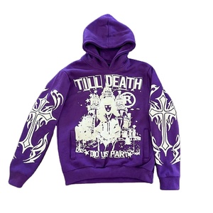 Veste d'hiver lourde 100% coton pour femmes en gros Sweat à capuche imprimé bouffant 3D - Product Image 3