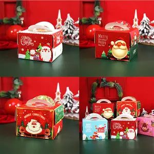 Caixa para bolo de Natal com alça, 20x20x8, Alibaba, biscoitos, sobremesas, bolos, sobremesas, China personalizada, 4 6 8 10 12 14 polegadas