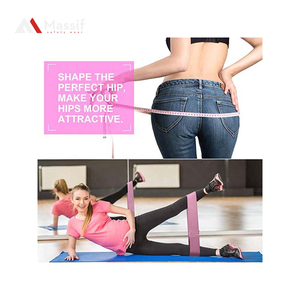 พีชพิมพ์ผ้ากันลื่นการออกกําลังกายความต้านทาน Booty สําหรับความต้านทานผู้หญิงสะโพกออกกําลังกายวงโยคะ - Product Image 6