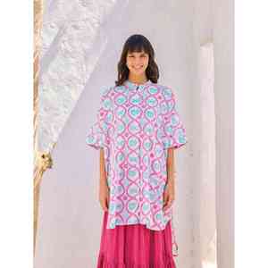 เสื้อเชิ้ตโอเวอร์ไซส์ผ้าฝ้ายสำหรับผู้หญิง Aboli-เสื้อเชิ้ตลำลอง - Product Image 5