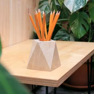 ที่ใส่ปากกาทำจากไม้ทรงสี่เหลี่ยมโบราณสำหรับจัดของบนโต๊ะทำงานที่โรงเรียนบ้านโดยงานฝีมือรูปพระจันทร์เสี้ยว - Product Image 4