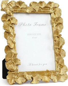 Wall Mountable Brass Metal Photo <b>Frame</b> with Brushed Texture Finishing Designed for <b>Framing</b> <b>Large</b> Portrait Displays - Product Image 2
